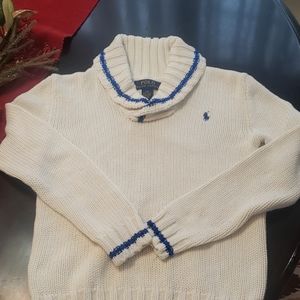 Boys Polo Shawl Collar Sweater